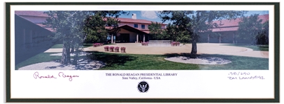 Ronald Reagan Signed Panoramic Photo of His Presidential Library -- Limited Edition Photo Measures 17'' x 8''